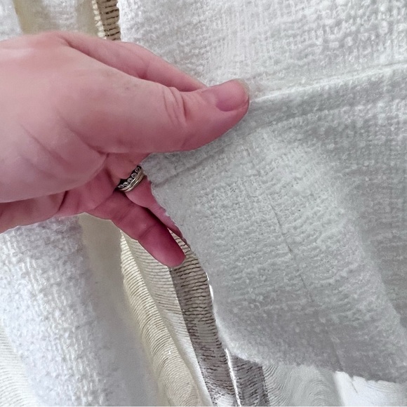 NWT Amanda + Chelsea Bouclé Tweed Jacket in White size XL - Picture 8 of 13